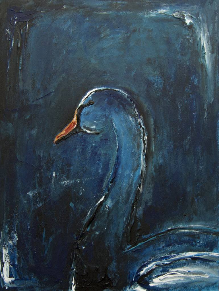 770x1021 Saatchi Art The Swan Painting By Evgenia Chernova Drabkina - The Swan Painting
