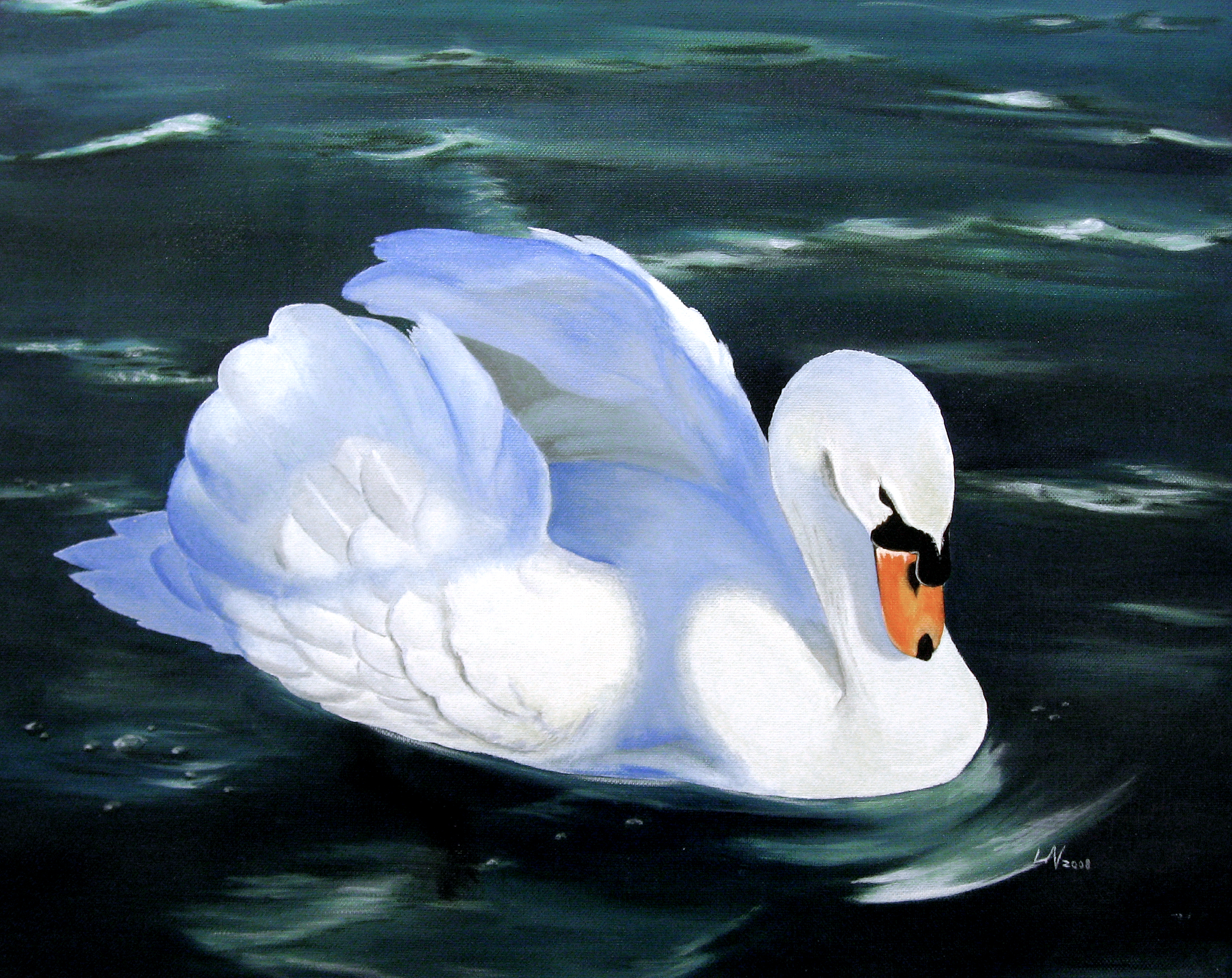 2461x1954 Swan Emily Carr University - The Swan Painting