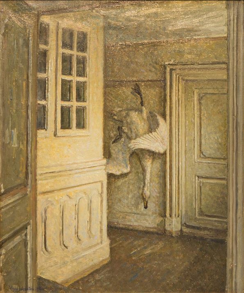 800x961 The Swan Painting Viggo Johansen Oil Paintings - The Swan Painting