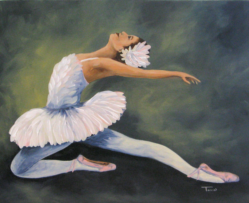 800x652 Torrie Smiley, Original Works Of Art New Ballerina Painting ~ - The Swan Painting