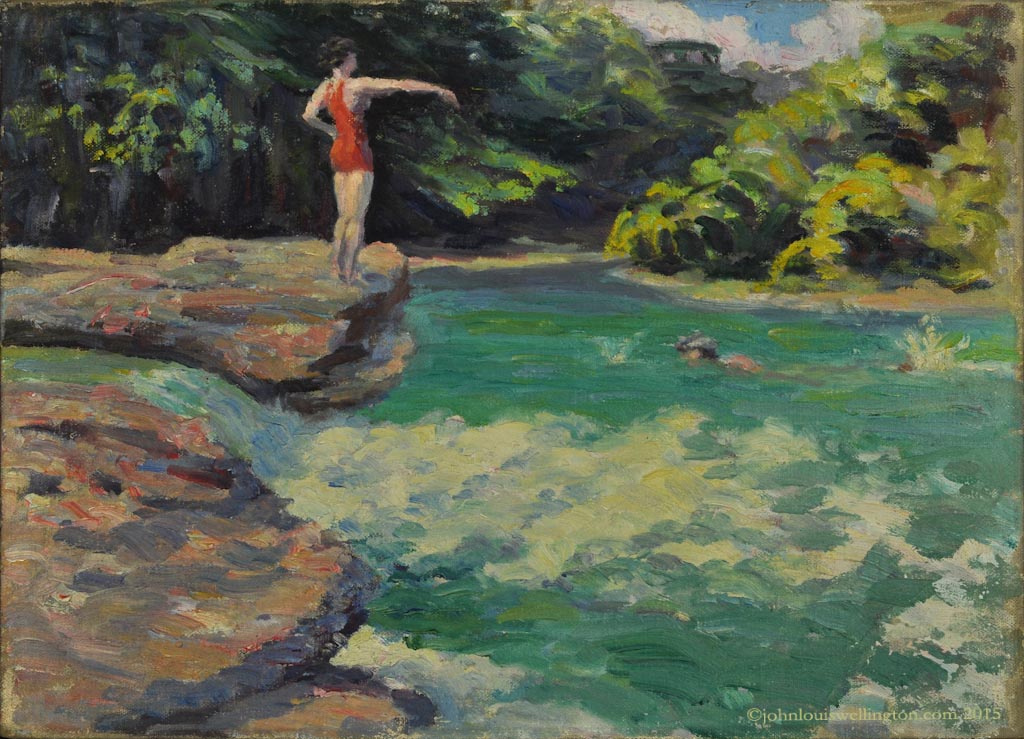 1024x739 Oil Paintings Jlw - The Swimming Hole Painting