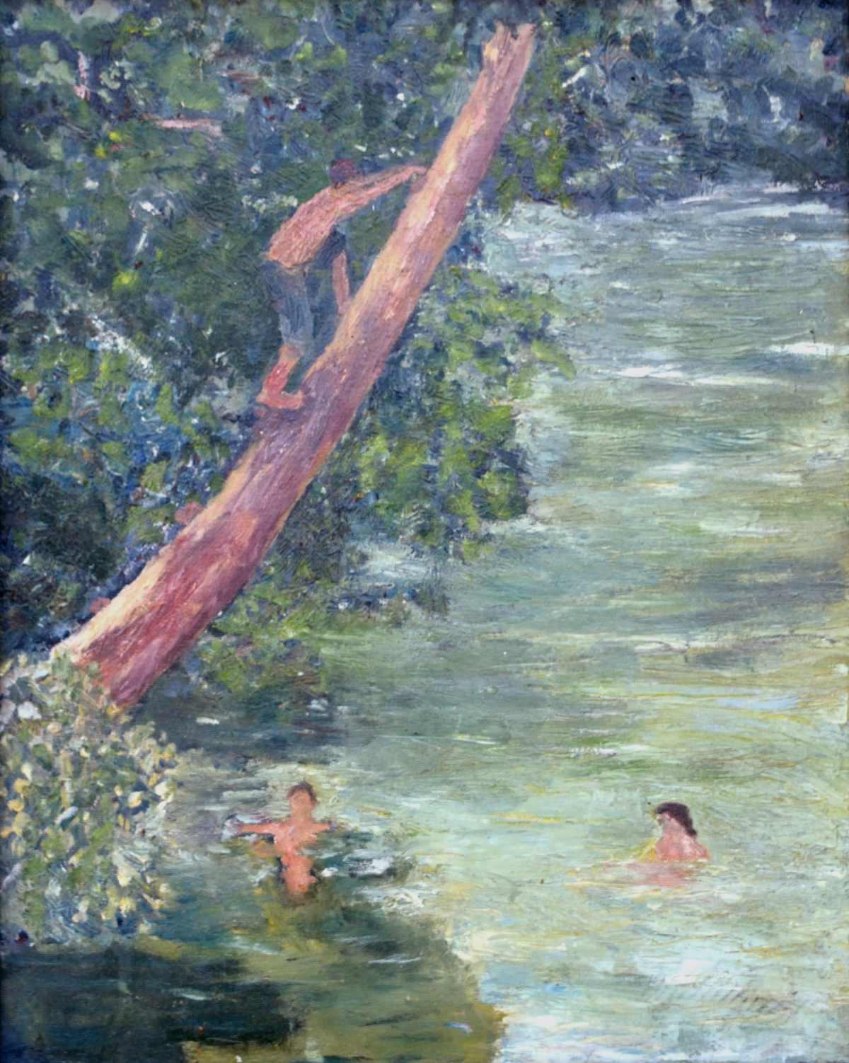 1200x1502 Swimming Hole Painting Art For Sale Original - The Swimming Hole Painting
