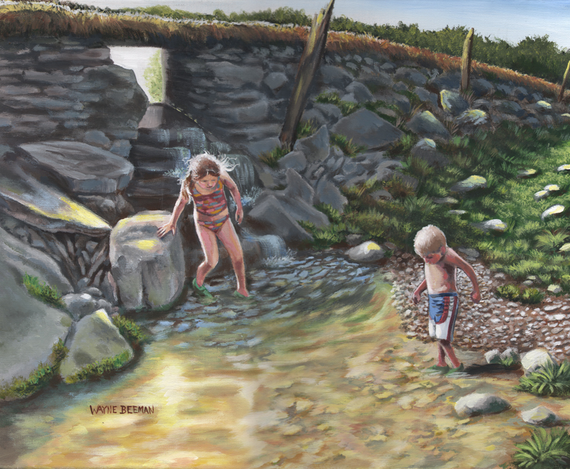 800x658 Swimming Hole By Waynebeeman - The Swimming Hole Painting
