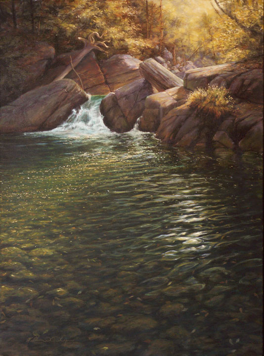 534x720 The Swimming Hole, Oil Painting By William H. Hays, The Artist'S - The Swimming Hole Painting