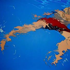 270x270 Swimming Pool By Aleksandra Honko Matulewicz, 2014 Painting - The Swimming Pool Painting