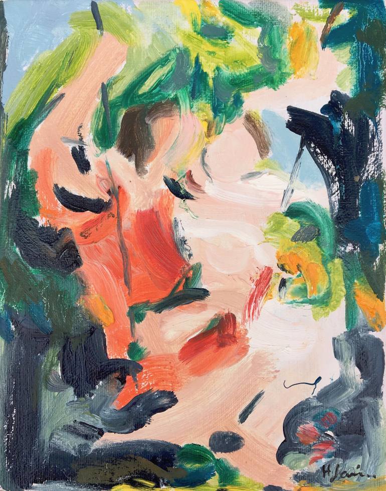 770x981 Saatchi Art Romance On The Swing Painting By Heidi Lanino - The Swing Painting