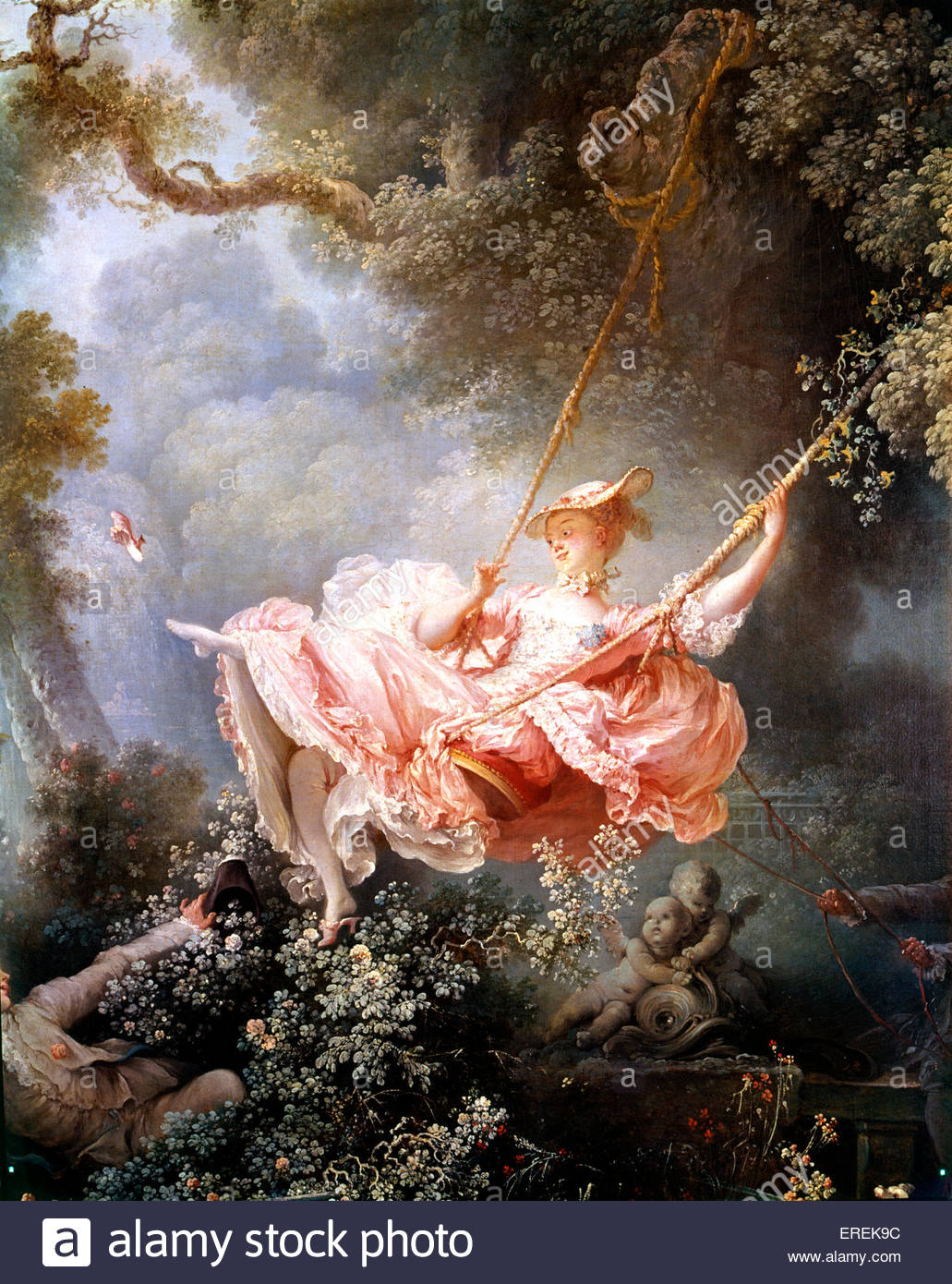1031x1390 The Swing By Jean Fragonard, 1767 Detail Of Painting - The Swing Painting