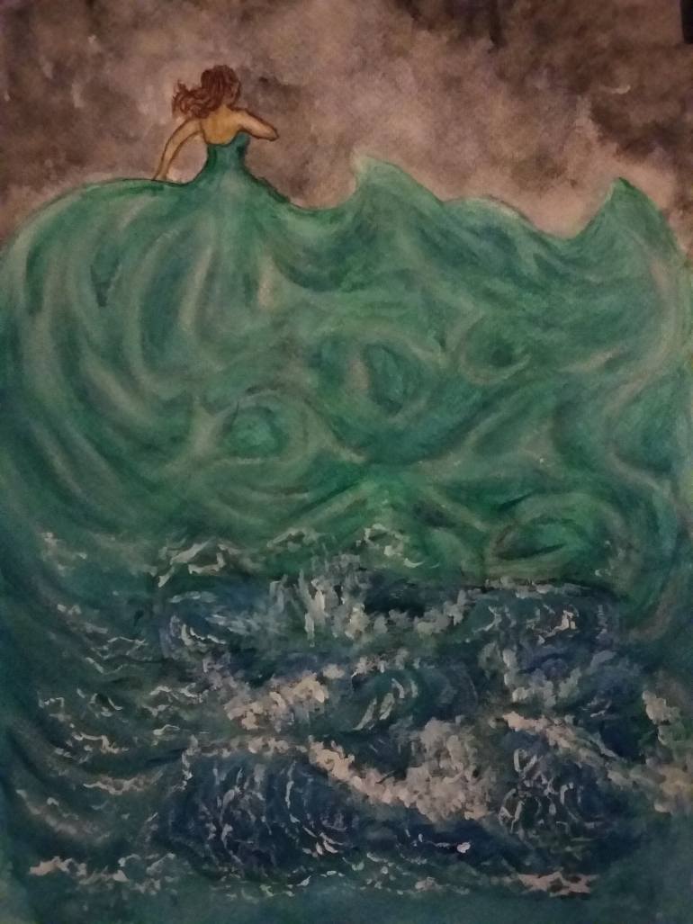 770x1027 Saatchi Art Dancer In A Tempest Painting By Jen Hallbrown - The Tempest Painting