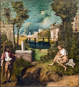 300x333 The Tempest (Giorgione) - The Tempest Painting