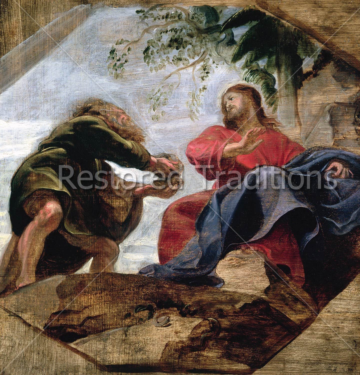 1441x1500 High Res Art Image Of The Temptation Of Christ By Peter Paul Rubens - The Temptation Of Christ Painting