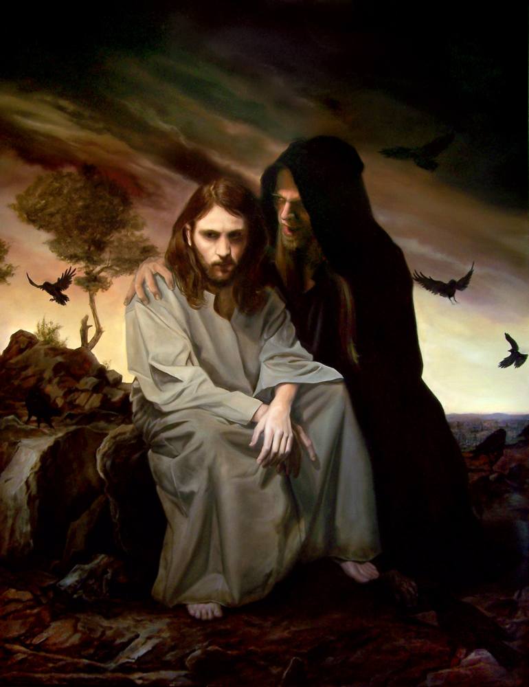 770x1000 Saatchi Art The Temptation Of Christ Painting By Eric Armusik - The Temptation Of Christ Painting