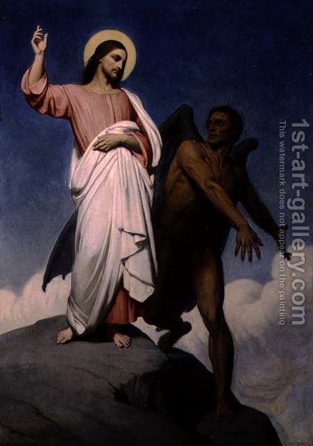 451x643 The Temptation Of Christ, 1854 Ary Scheffer Reproduction 1st Art - The Temptation Of Christ Painting