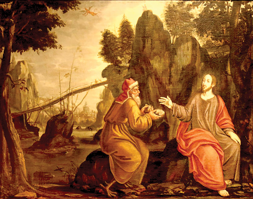 838x660 Christ's Fast In The Desert Is An Answer To Israel's History - The Temptation Of Christ Painting