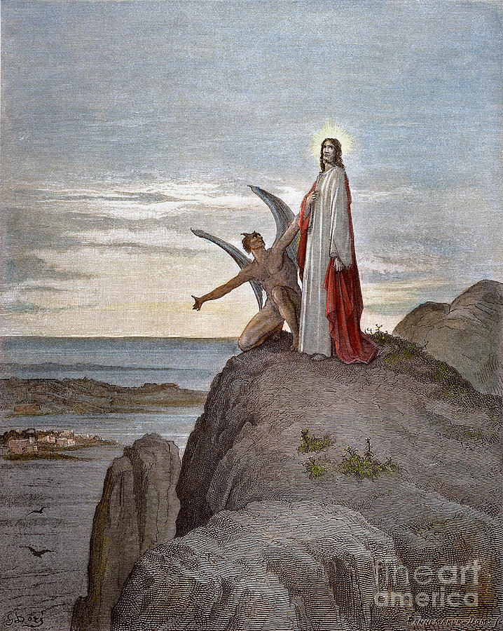 718x900 Dor Temptation Of Jesus Photograph By Granger - The Temptation Of Christ Painting