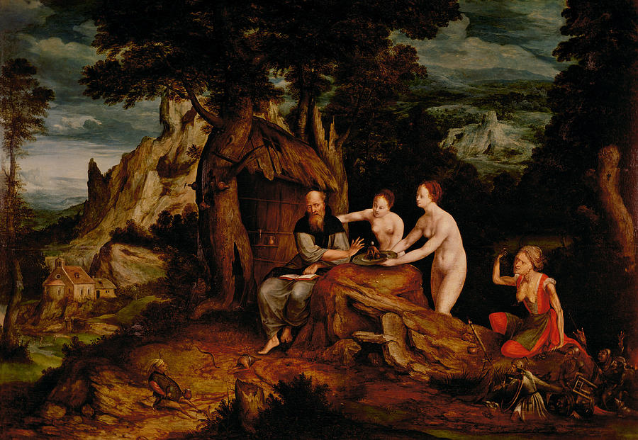 900x621 The Temptation Of Saint Anthony Painting By Cornelis Massys - The Temptation Painting