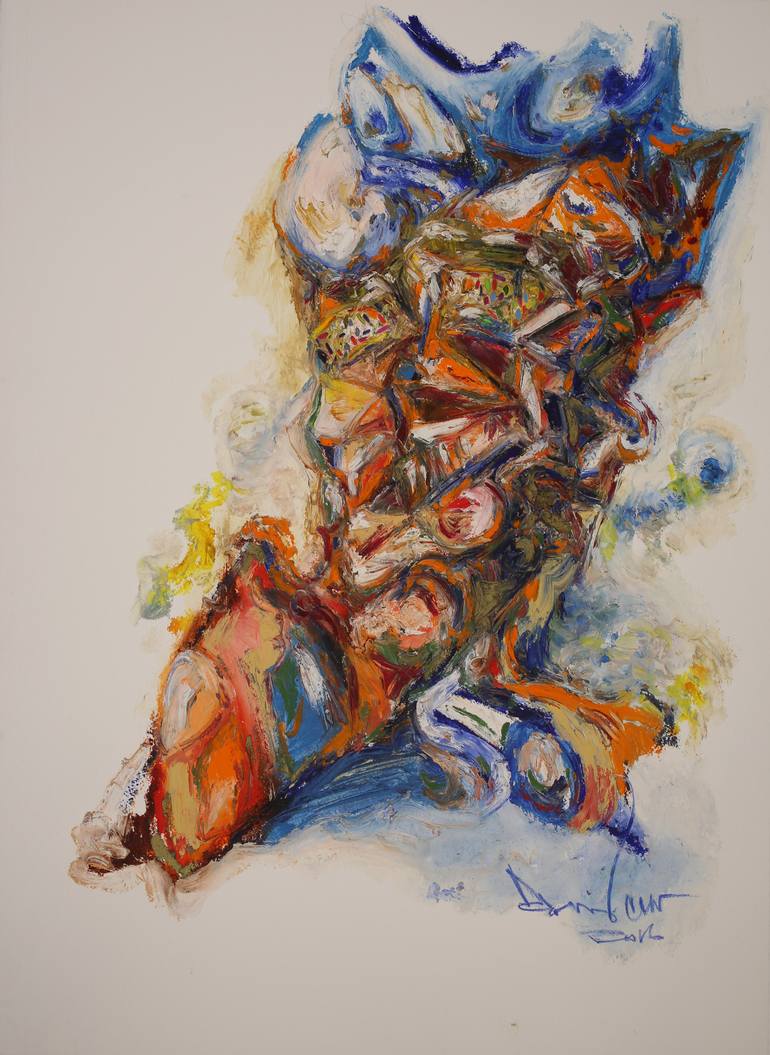 770x1055 Saatchi Art The Thinker Painting By David Cow - The Thinker Painting