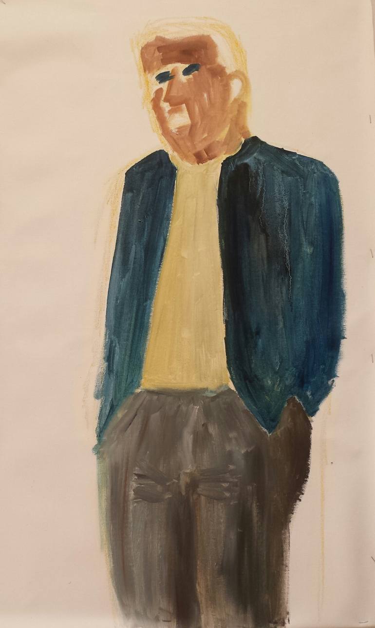 770x1287 Saatchi Art The Thinker Painting By Nava Lee Tal - The Thinker Painting