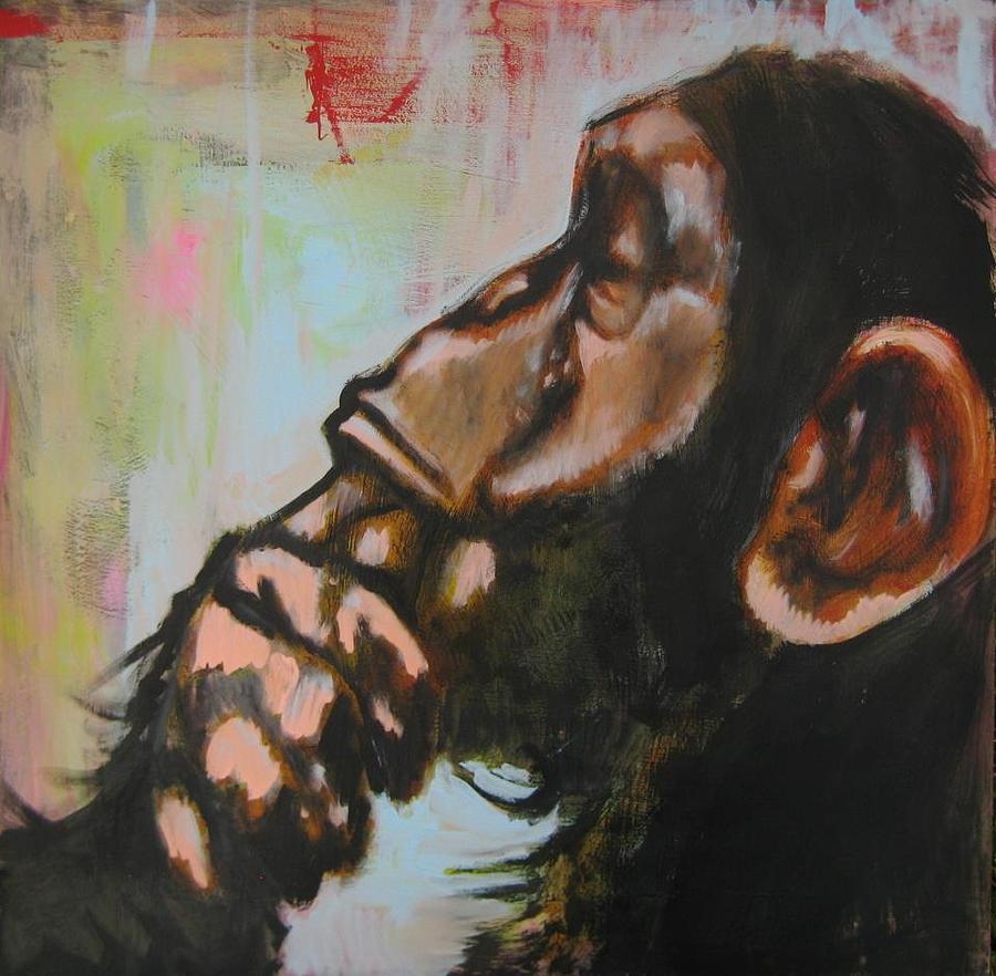 900x882 The Thinker Painting By Kimberly Dawn Clayton - The Thinker Painting