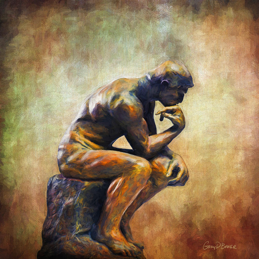 900x900 Thinker Painting By Gary D Baker - The Thinker Painting