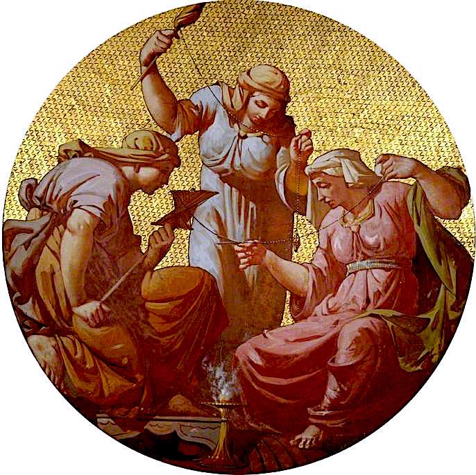 686x685 The Three Fates Painting Godfrey Sykes Oil Paintings - The Three Fates Painting