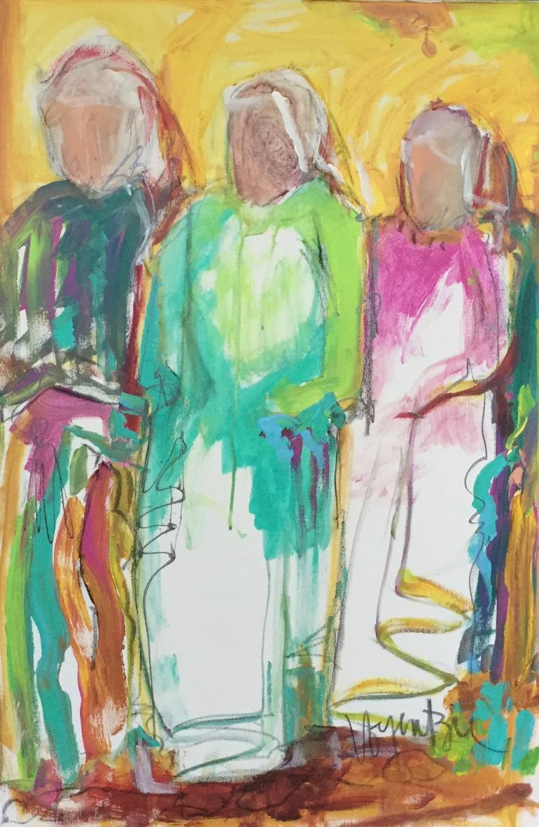 770x1180 Saatchi Art Three Sisters Painting By Diane Voyentzie - The Three Sisters Painting