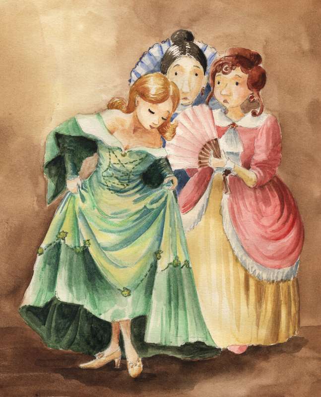 647x800 Three Sisters By Asiapasek - The Three Sisters Painting