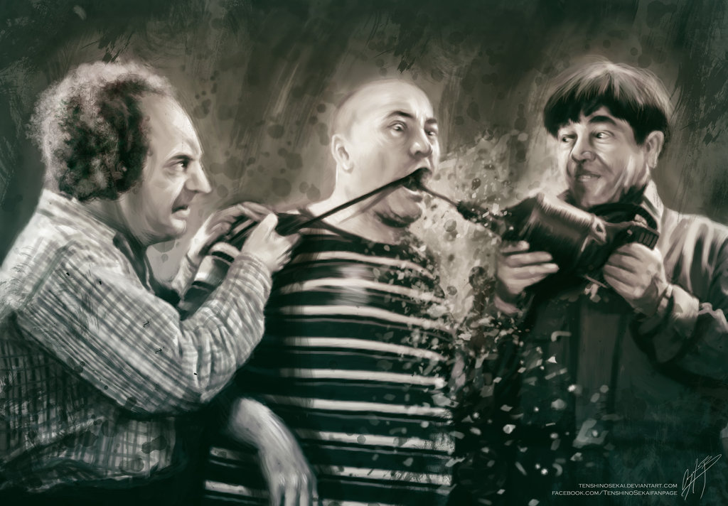 1024x712 The Three Stooges By Angelabermudez - The Three Stooges Painting