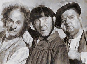 300x220 Three Stooges Paintings Fine Art America - The Three Stooges Painting
