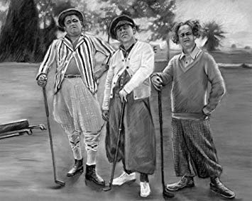 355x284 Three Stooges 100% Handmade Pastel Painting Poster By - The Three Stooges Painting