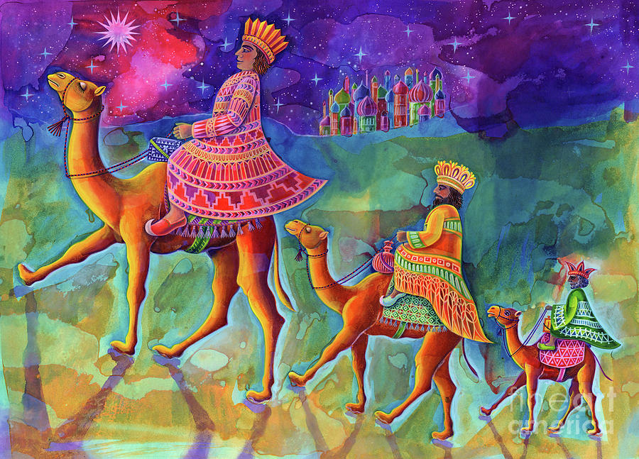 900x647 Three Kings Painting By Jane Tattersfield - The Three Wise Men Painting