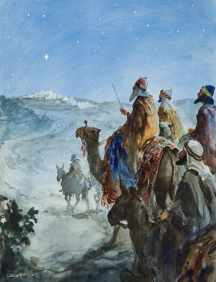 691x900 Three Wise Men Painting By Henry Collier - The Three Wise Men Painting