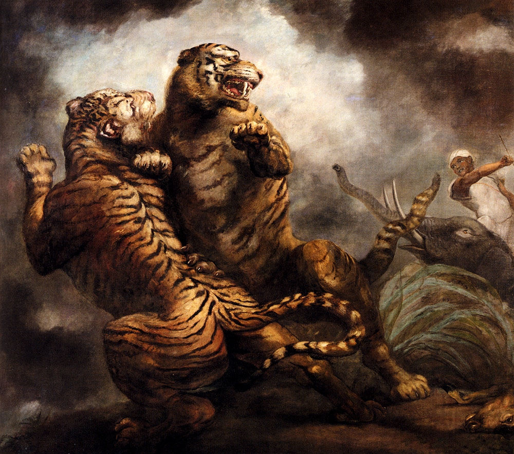 1000x884 James Northcote Tiger Hunting James Northcote Artists Art - The Tiger Hunt Painting