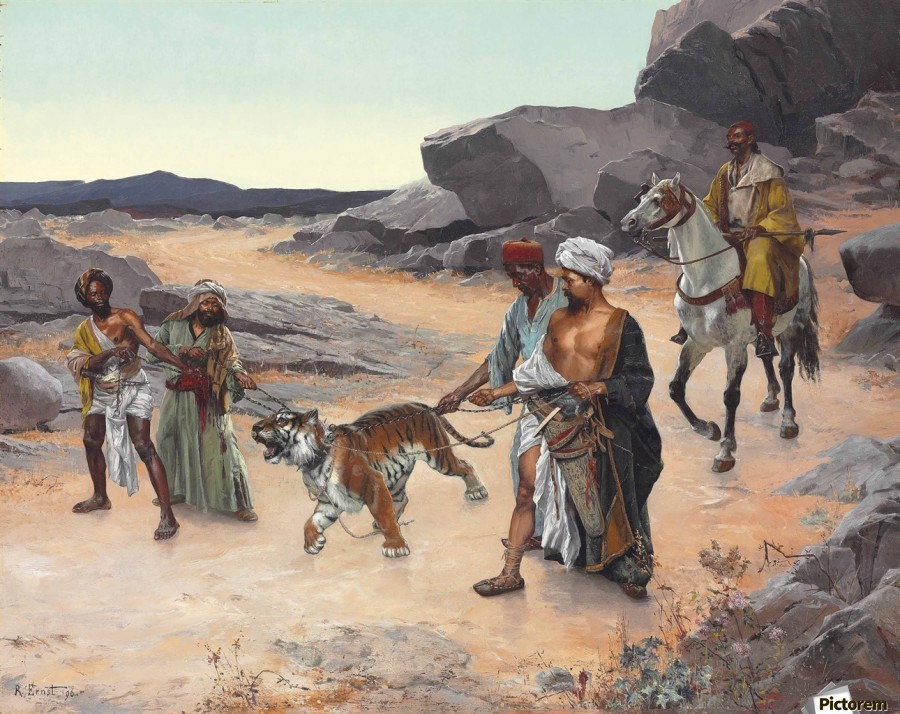 900x714 Return From The Tiger Hunt - The Tiger Hunt Painting