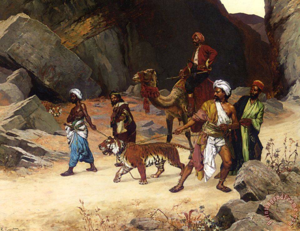 960x740 Rudolf Ernst The Return From The Tiger Hunt Painting - The Tiger Hunt Painting
