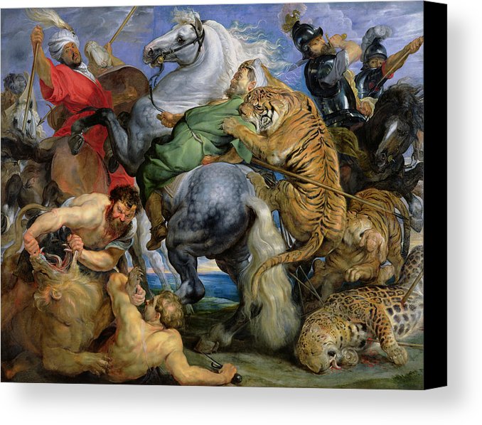 678x598 The Tiger Hunt Canvas Print Canvas Art By Rubens - The Tiger Hunt Painting