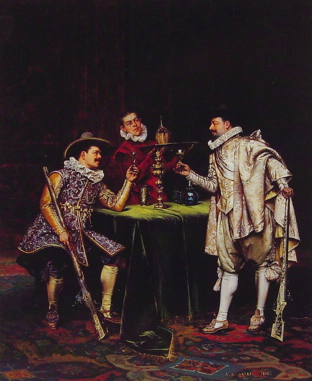 624x762 The Toast Painting Adolphe Alexandre Lesrel Oil Paintings - The Toast Painting