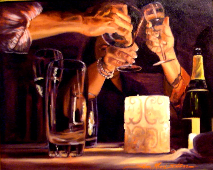 900x720 The Toast Painting By Sharon Rusch Shaver - The Toast Painting
