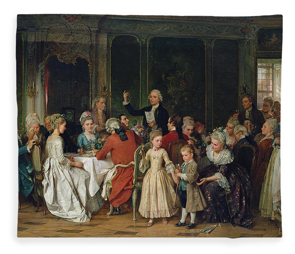 1000x860 The Toast To The Bride, 1870 Fleece Blanket For Sale By Marc Louis - The Toast Painting