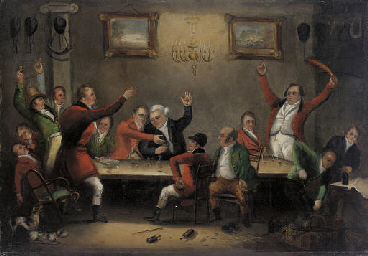 368x256 After Luke Clennell, 19th Century The Toast To Mr. Fox - The Toast Painting