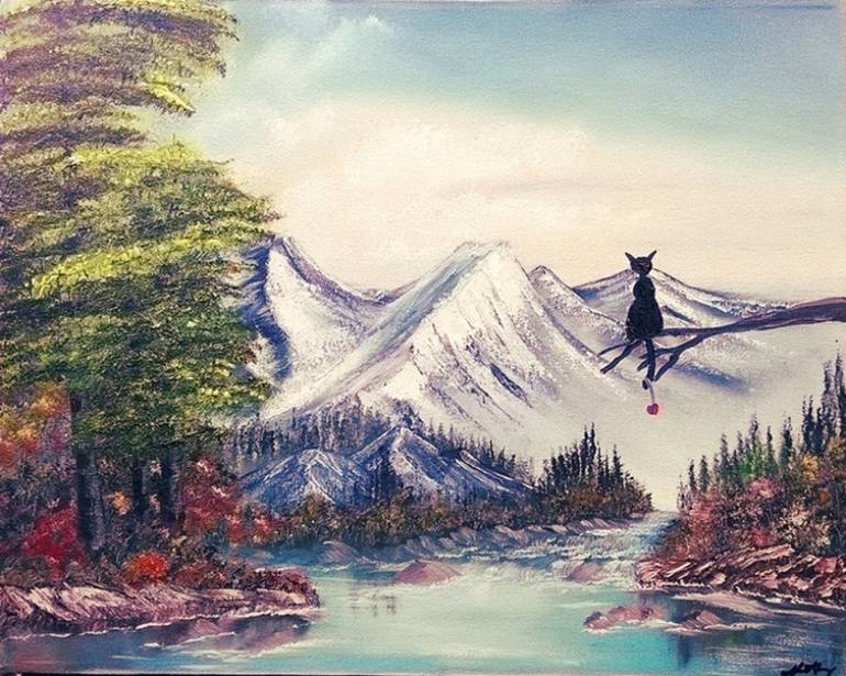 770x615 Saatchi Art Country Traveler Painting By Krista May - The Traveler Painting