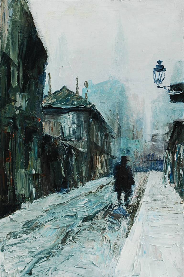 770x1158 Saatchi Art Lone Traveler Painting By Vasiliy Yolokhov - The Traveler Painting