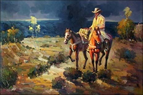 463x309 100% Hand Painted The Traveler Canvas Oil Painting - The Traveler Painting