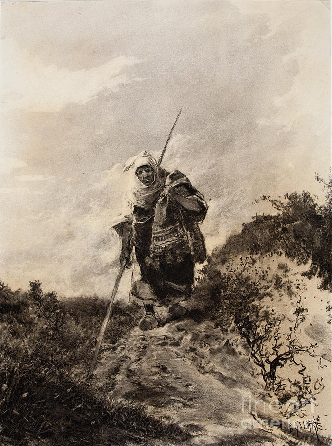 670x900 An Old Traveler Painting By Celestial Images - The Traveler Painting