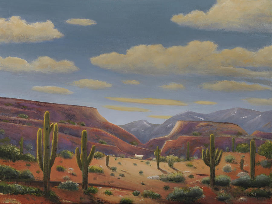 900x675 Desert Traveler Painting By Gordon Beck - The Traveler Painting