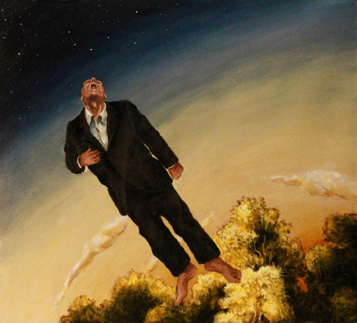 1200x1083 Figurative Oil Paintings Traveler By Paul Sierra - The Traveler Painting