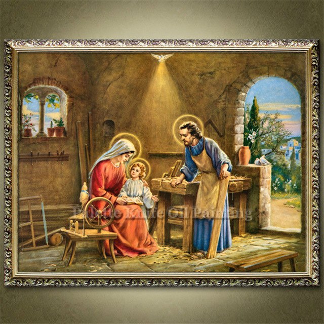 640x640 Home Decor Jesus Christ Painting Holy Trinity Painting Art Decor - The Trinity Painting