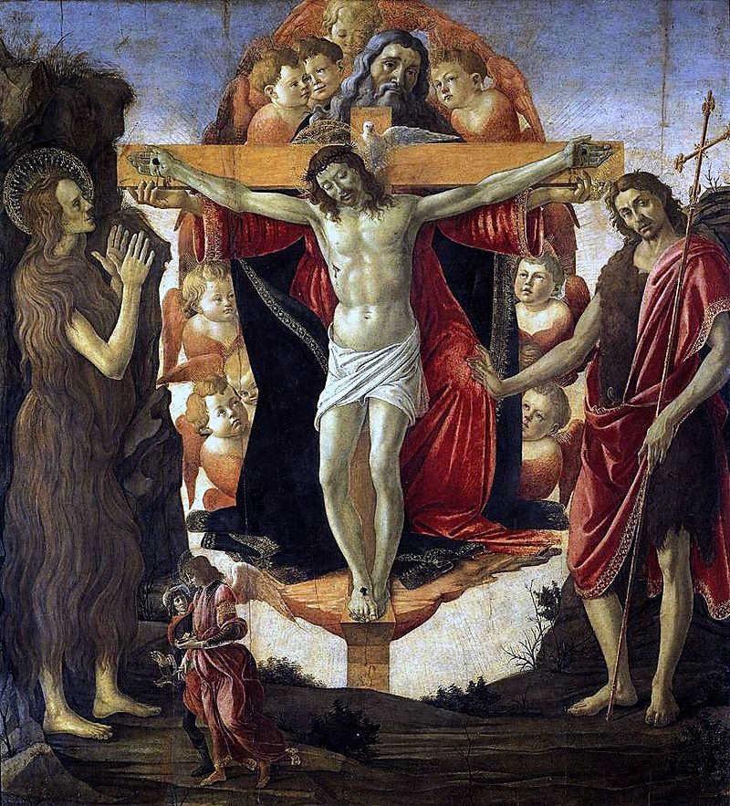 800x883 Holy Trinity, 1493 By Sandro Botticelli - The Trinity Painting