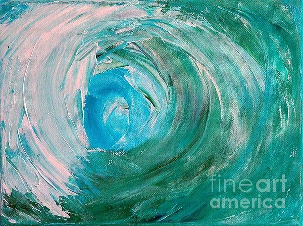 600x447 Inside The Wave Painting By Teresa Wegrzyn - The Tsunami Painting