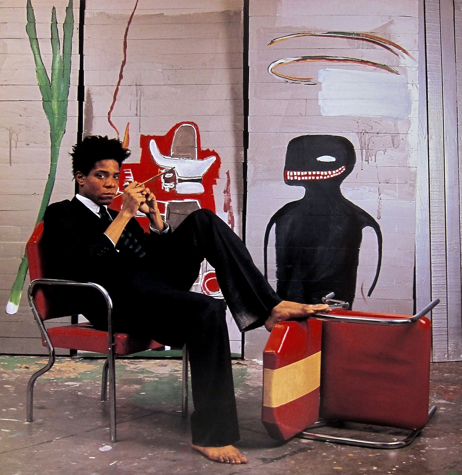 1500x1543 The Aesthetic Legacy Of Basquiatampamp 8217s Crowns Bevel - The Two Crowns Painting