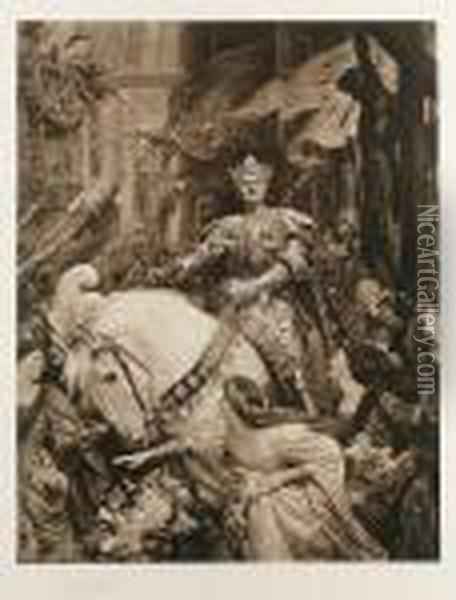 456x600 Two Crowns Oil Painting Reproduction By Dicksie Frank - The Two Crowns Painting